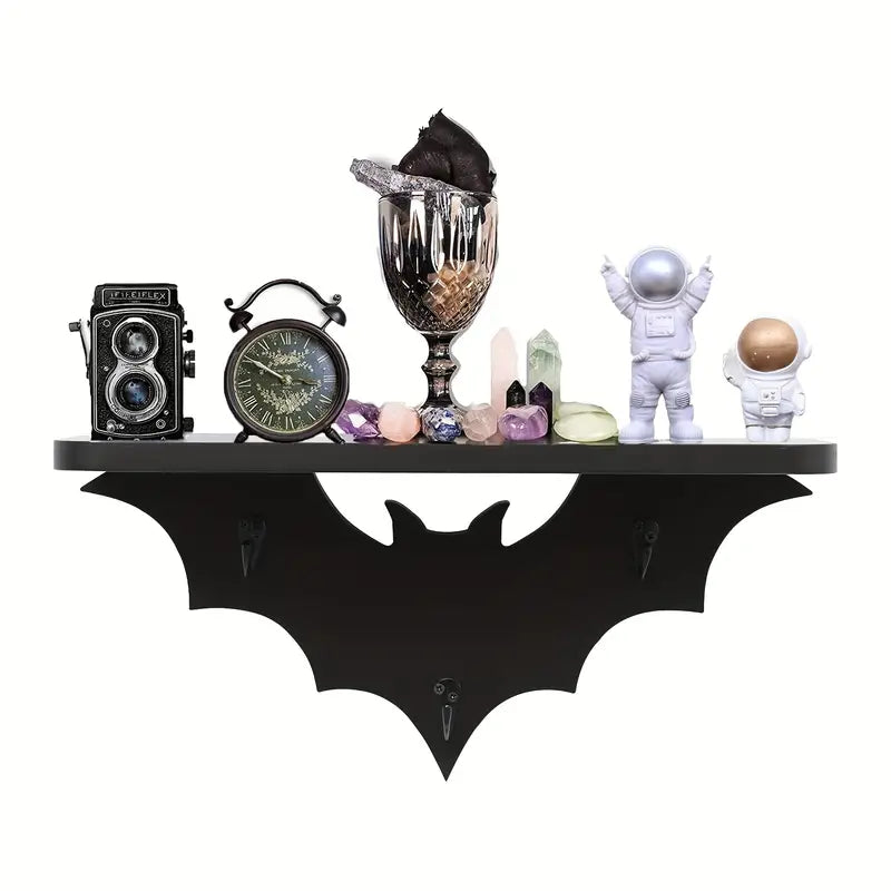 Spooktacular Bat Winged Floating Shelves for Halloween Decor