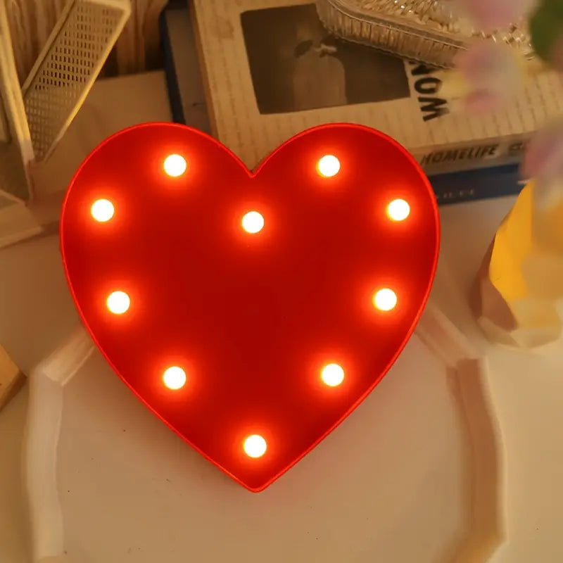 Romantic Red Heart Shape Decorative Light | Proposal & Event Atmosphere Light