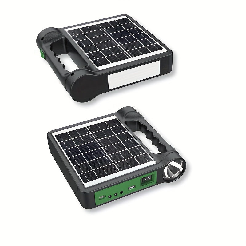 6000mAh Portable Solar Generator Kit with LED Lights