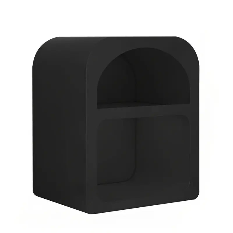 Chic Cave-Inspired Bedside Table - Black