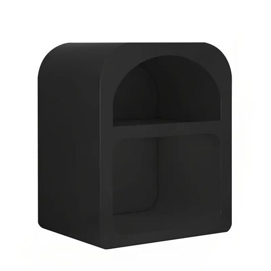 Chic Cave-Inspired Bedside Table - Black