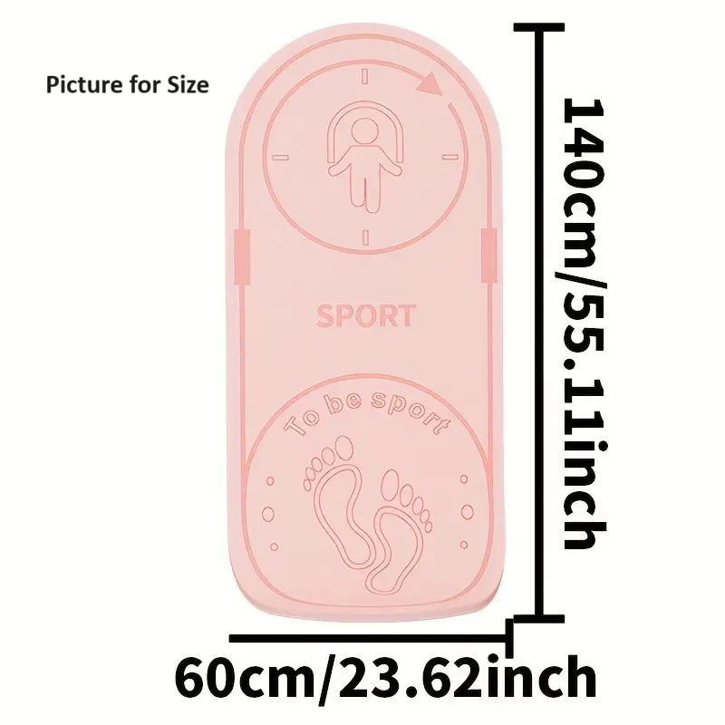 1pc Indoor Thicken Non-slip Fitness Mat - Shock Absorption Mute Skipping Pad