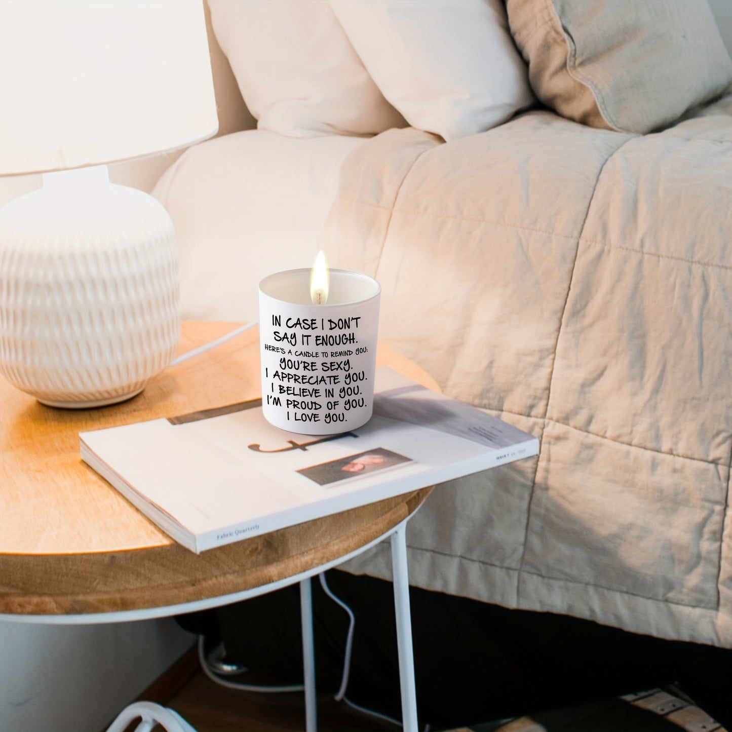 Lavender Scented Soy Candle with Glass Jar