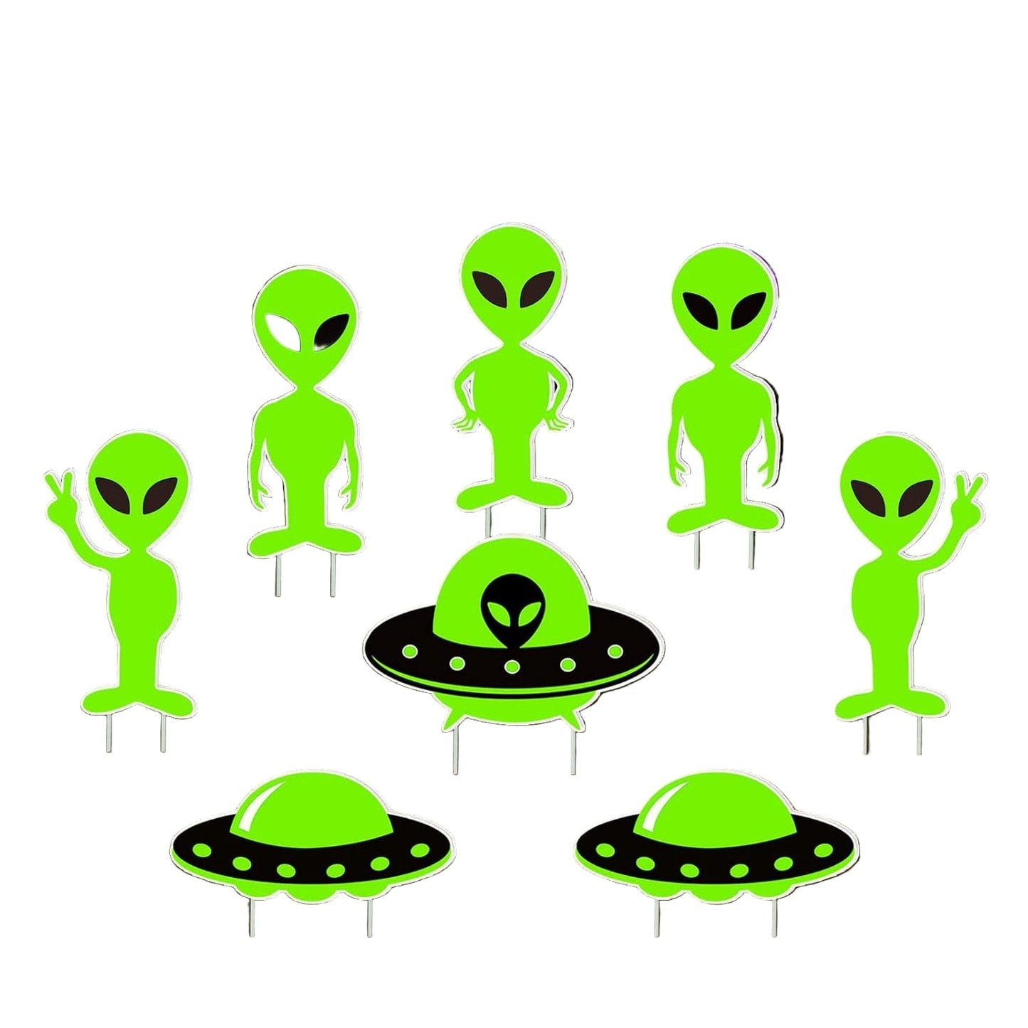 Glow in Dark Halloween Yard Sign Set