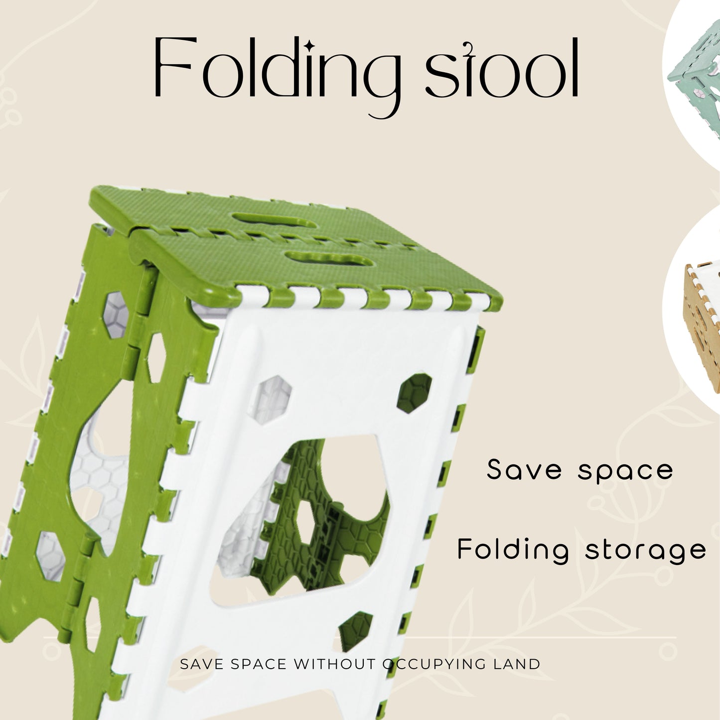 Portable Folding Stool Dark Green