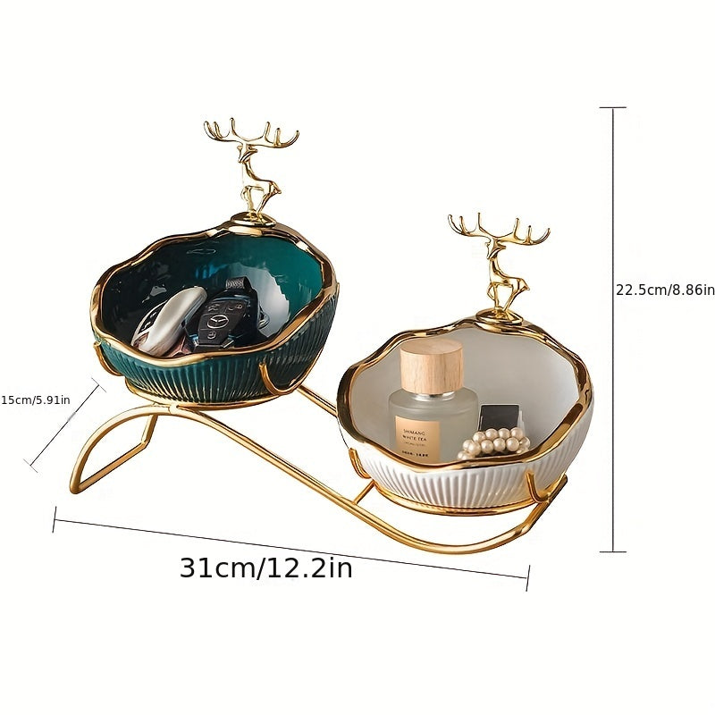 Shoe Cabinet with Golden Frame and Handles