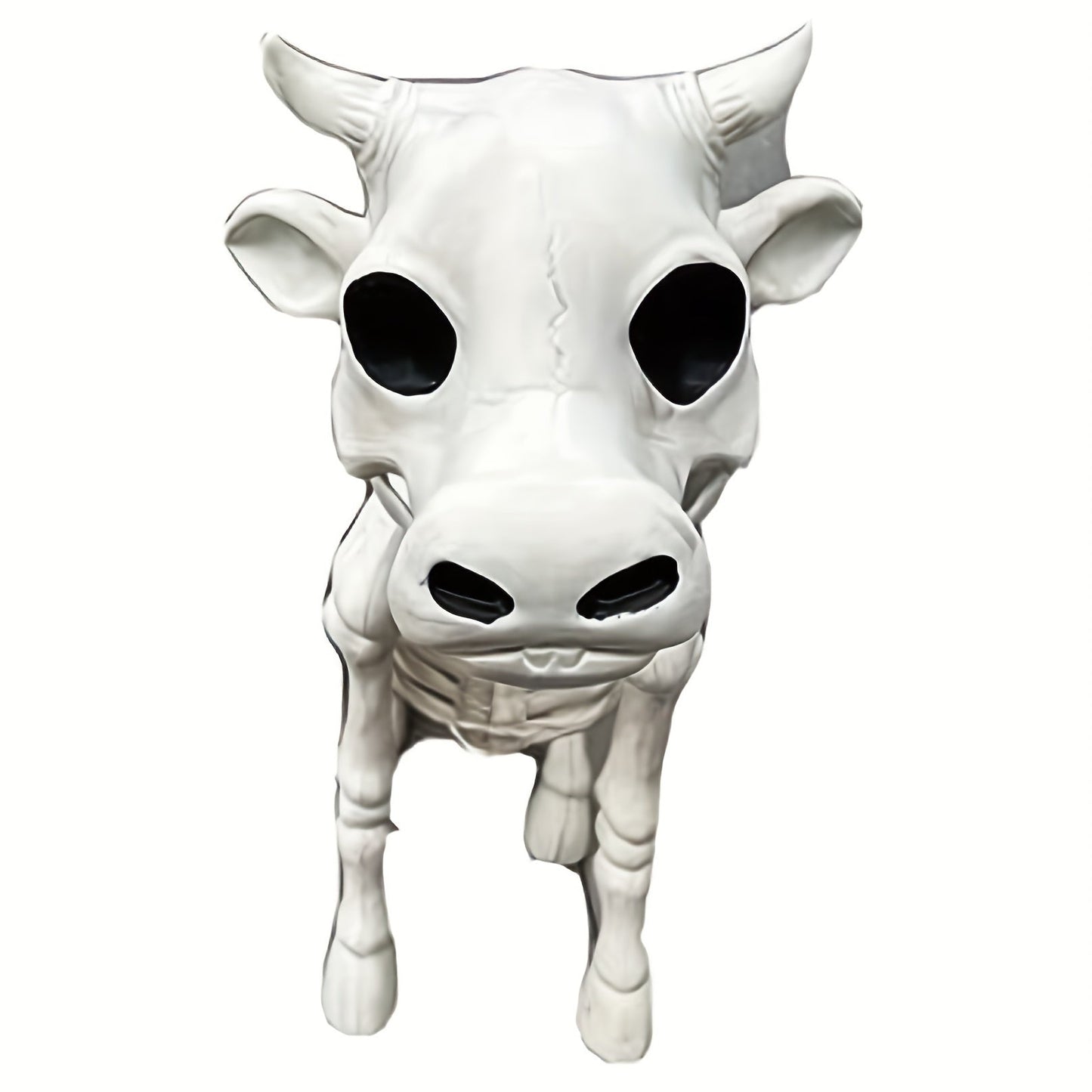 Halloween Bull Skeleton Statue Decor