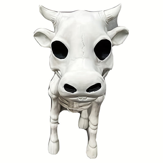 Halloween Bull Skeleton Statue Decor