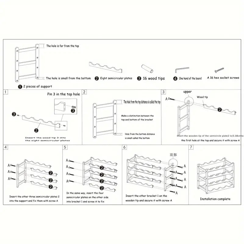 4 tiers Vintage Wine Bottle Rack