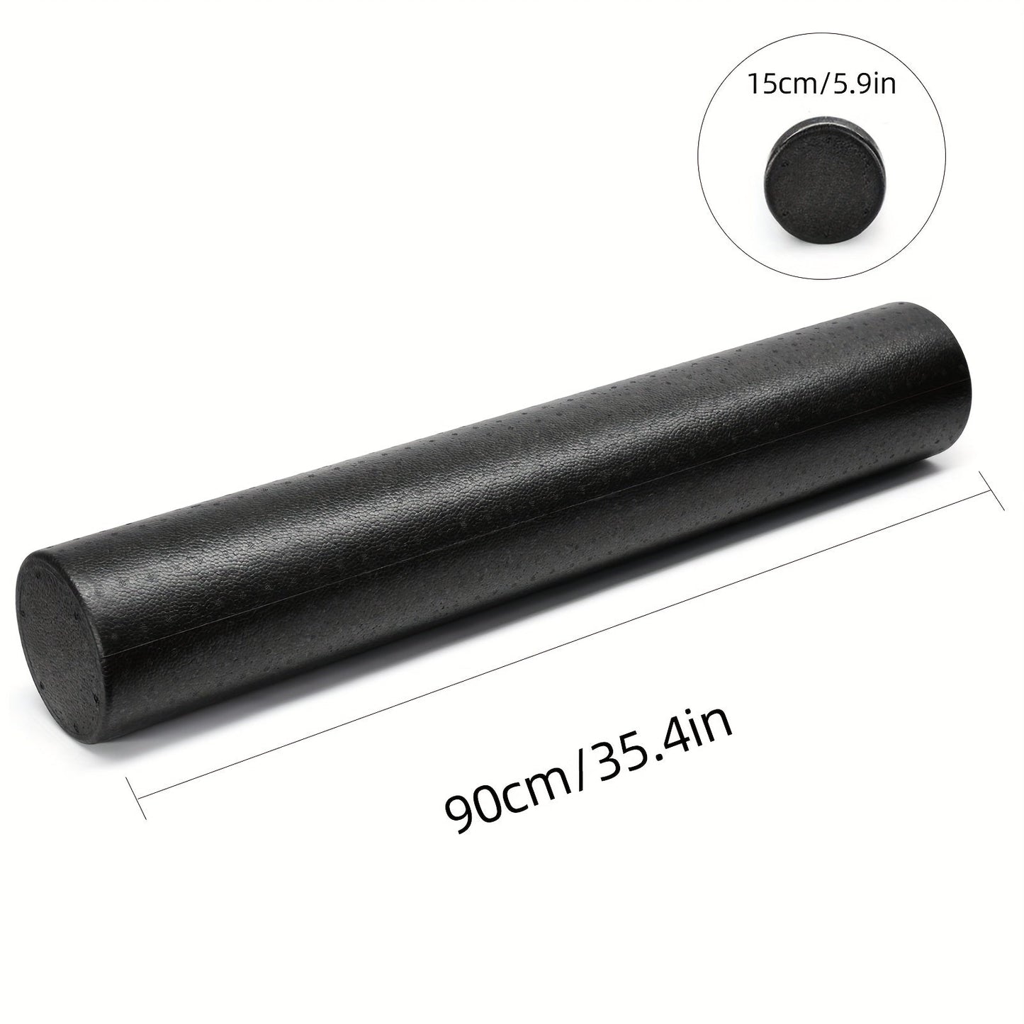 Yoga Foam Roller for Muscle Massage, Stretching & Relaxation(Black)