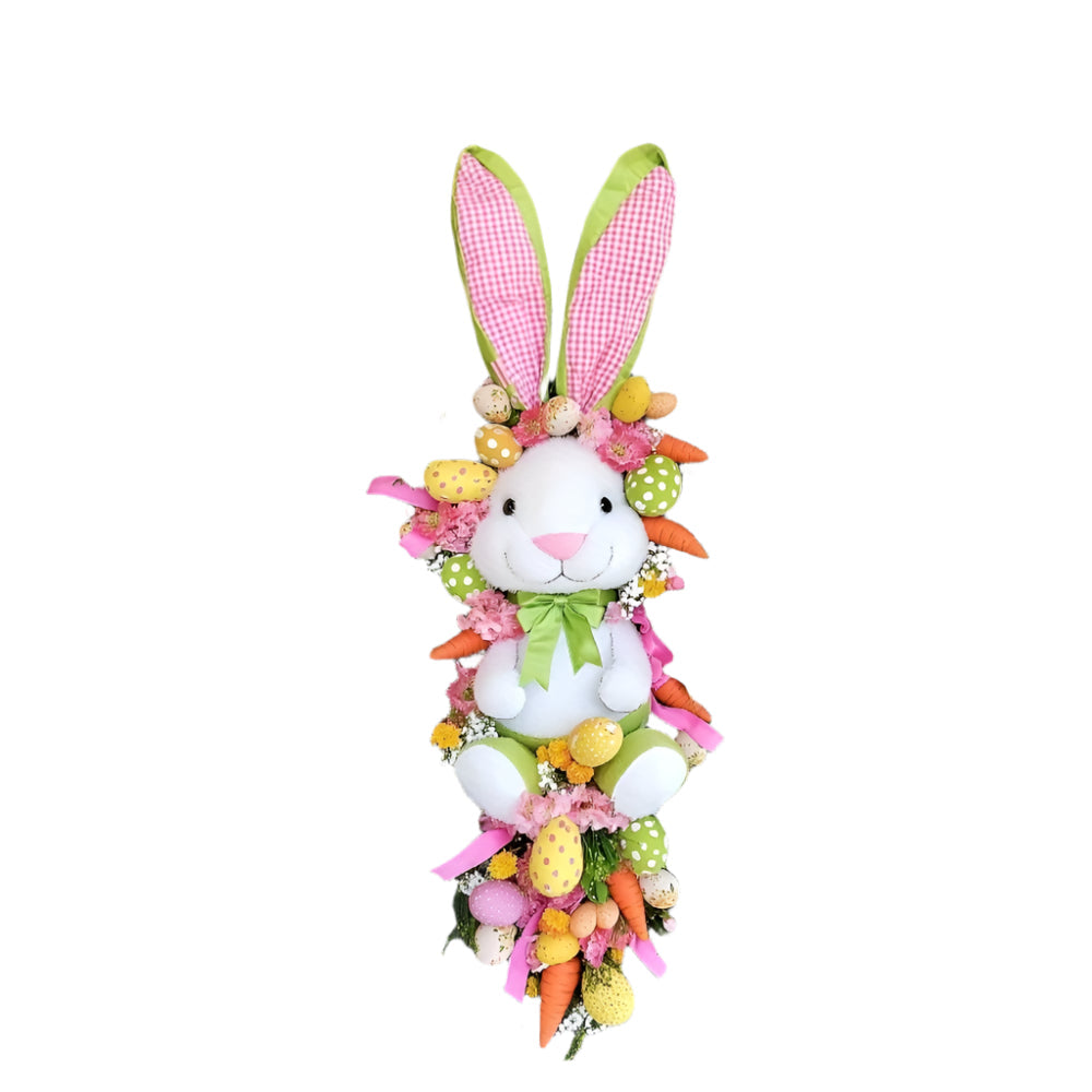 2D Flat Easter Bunny Wall Hanging Decoration