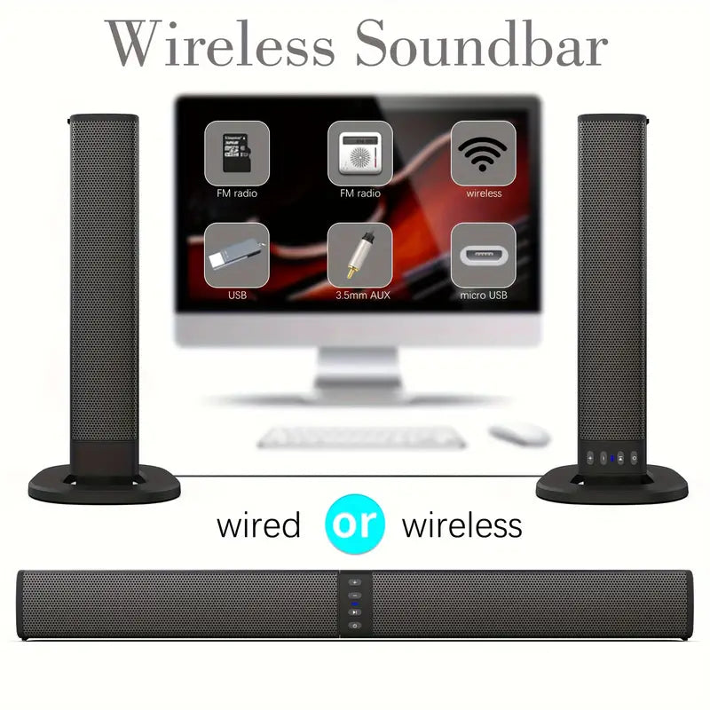20W 3D Home Theater Stereo Surround Wireless Speaker - Black