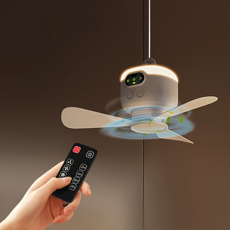 Ceiling Fan USB Rechargeable with LED Light