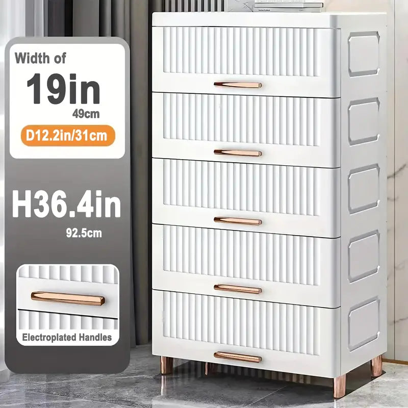 Effortlessly decluttering with the Plastic Drawer Storage Cabinet Organizer