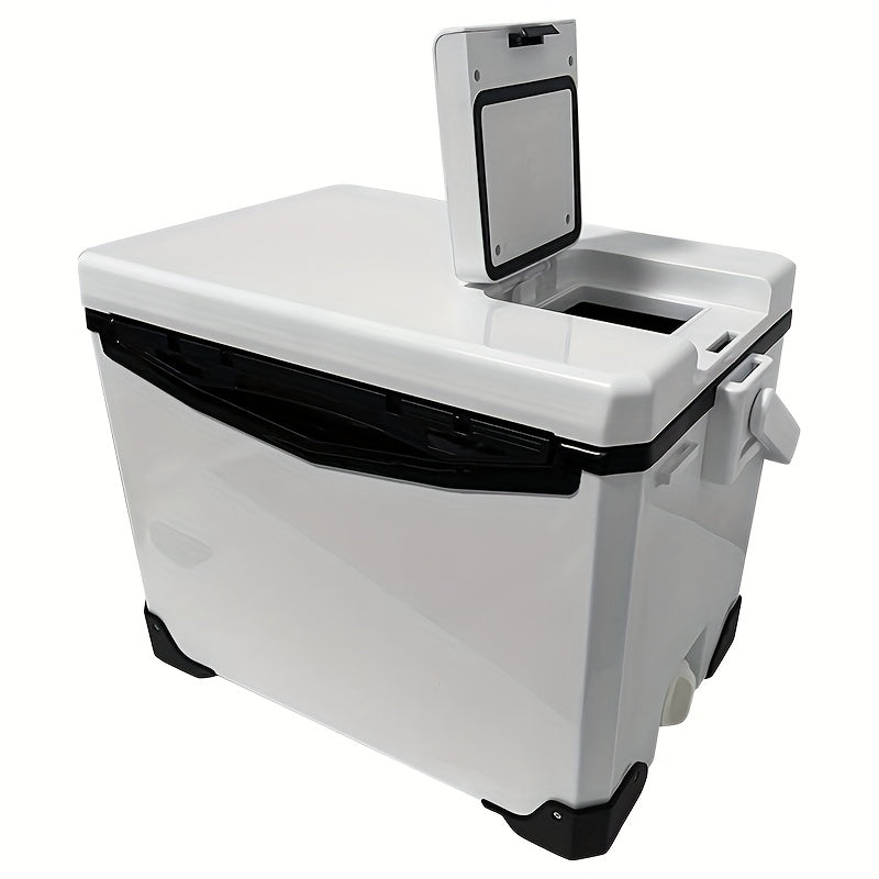 Slip-Resistant Fishing Cooler Box with Bait Compartment (32L)