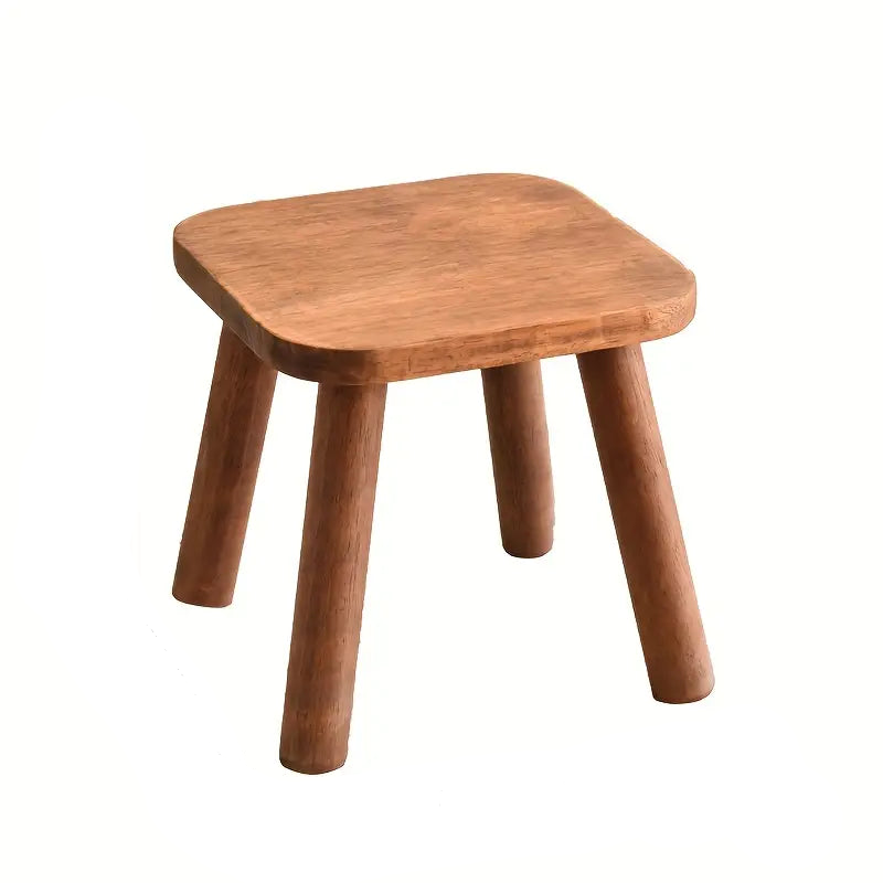 1pc Wood Shoe Stool - Walnut