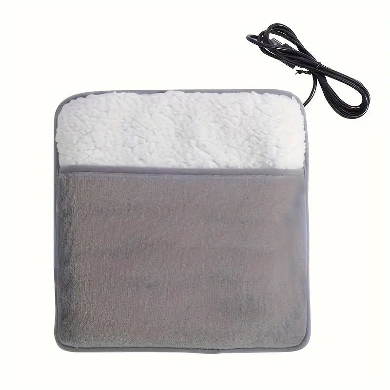 USB-Powered Heating Set - Blanket, Foot Pad, Seat Cushion (Gray)