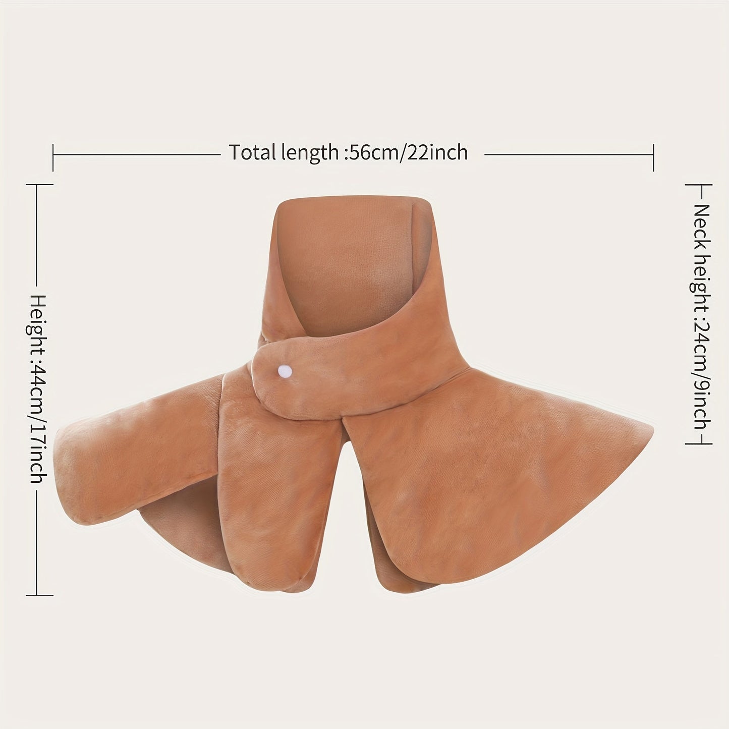 USB Heated Neck Massage Pad with 3-Level Temperature Control(Brown)