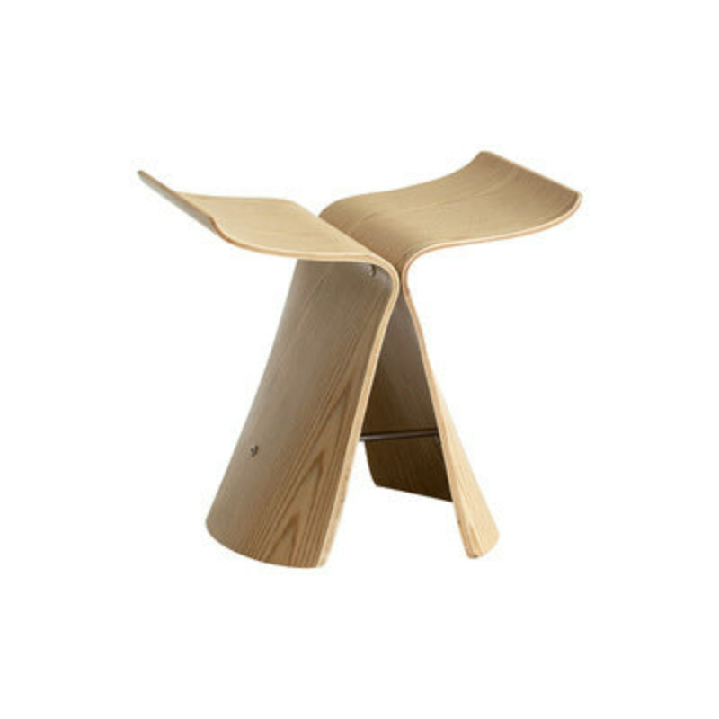 NEOBA Stool Ins Danish Butterfly Chair Stool(Beige)