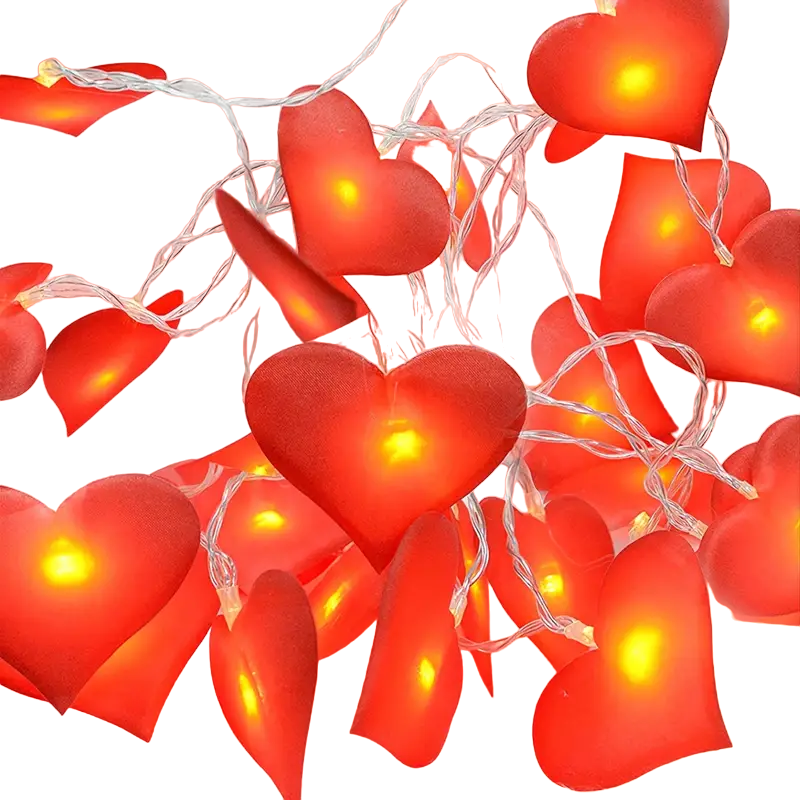 Romantic Red Love Heart Decorative String Lights(1.5M/4.92Ft)