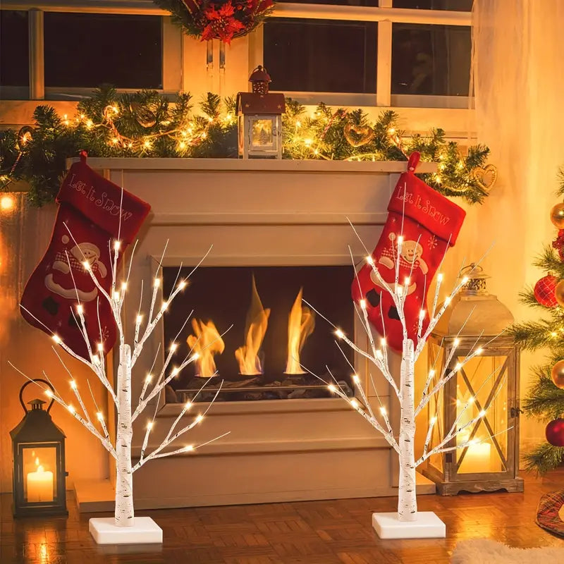 24LT 60.96cm Lighted Birch Tree - Warm White Christmas Lights
