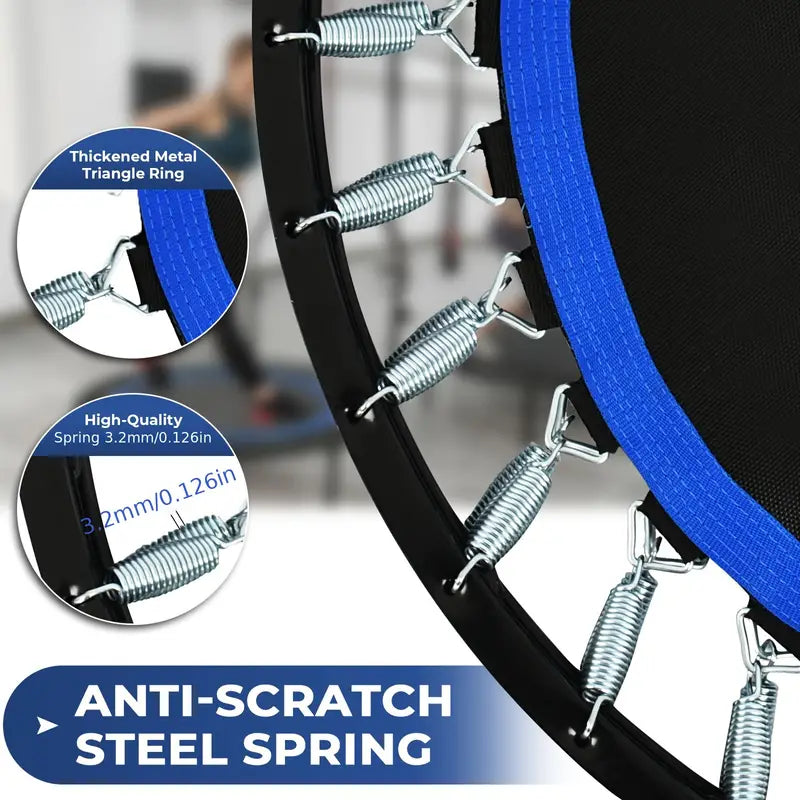 1pc 121.92cm Mini Fitness Trampoline with Adjustable Handle - Blue