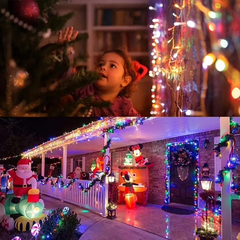 Sparkling Solar Snowfall: LED Icicle Lights for a Merry Christmas