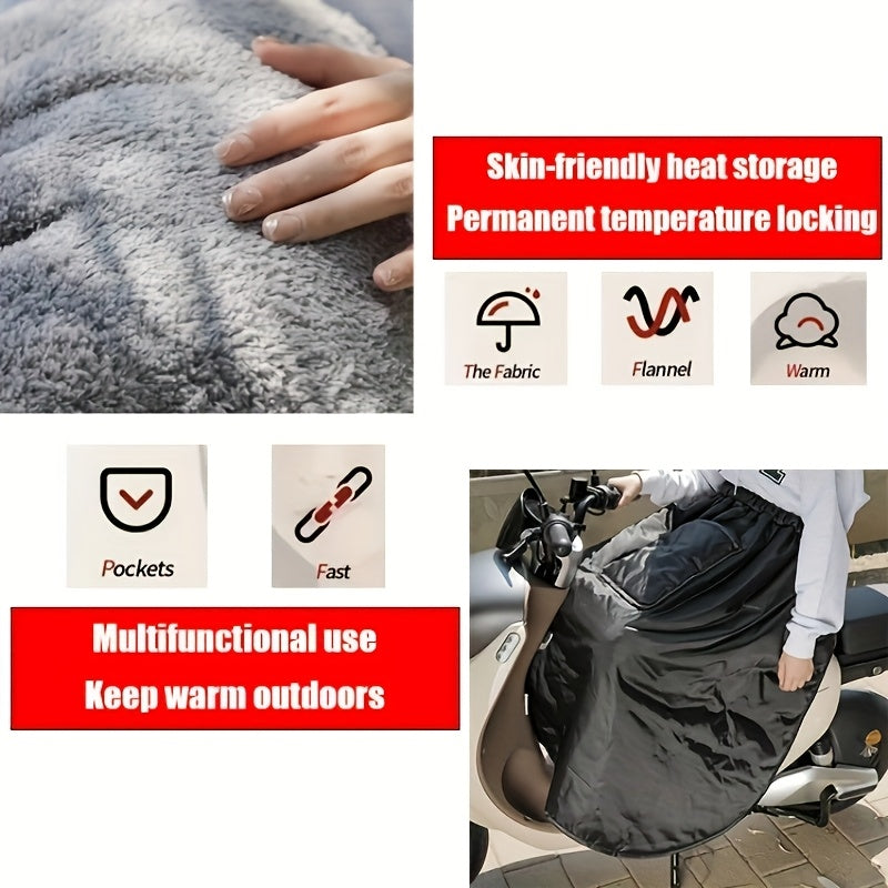 Winter Knee Warmer Windproof Fleece Skirt Wrap