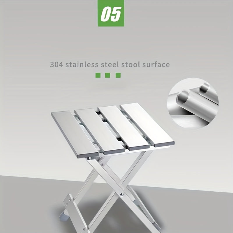 Ultra-Lightweight Folding Aluminum Camping Stool