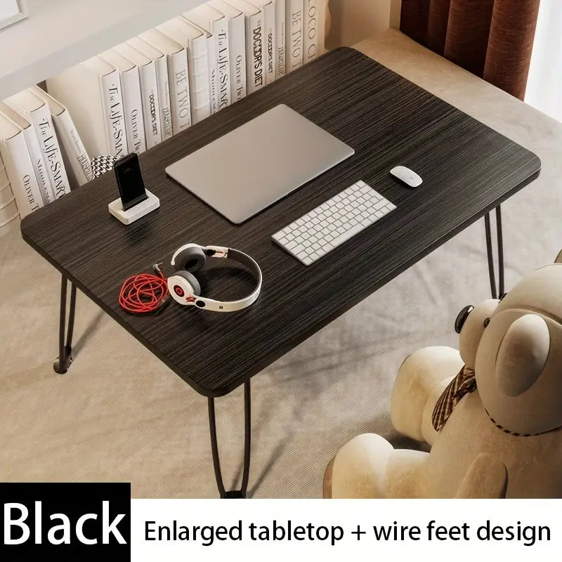 Foldable Wire Foot Study Desk - Black