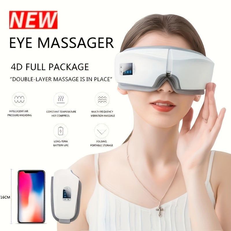 Smart Eye Massager with Heat Therapy and Vibration