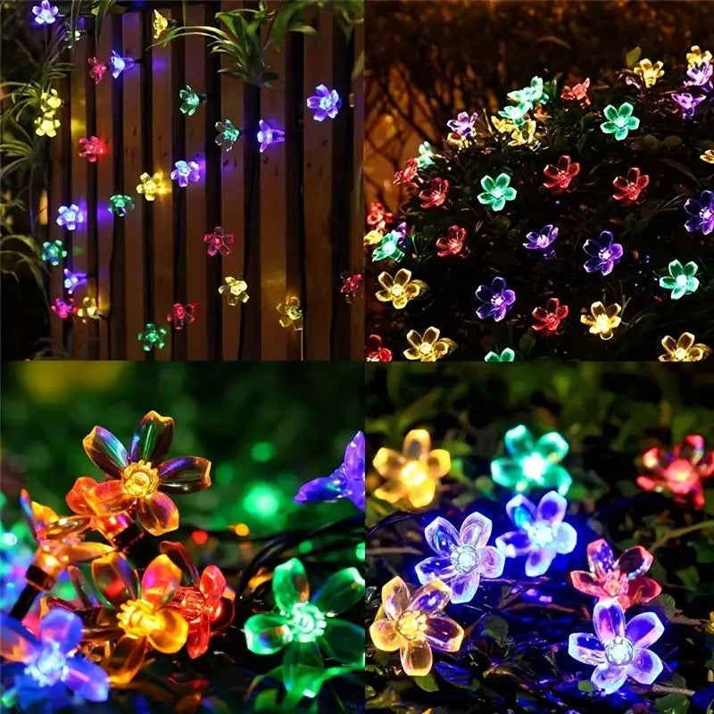 Decorative Solar Flower Lights - Illuminate Your Outdoor Space with 30 Fairy Cherry Flowers