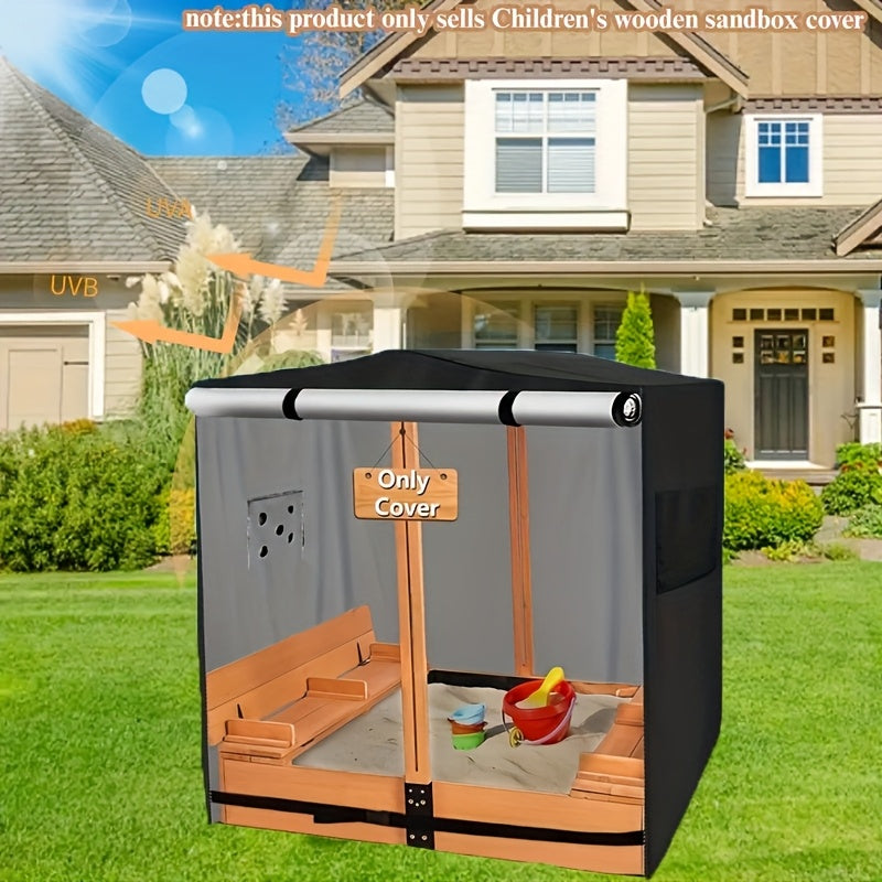 420D Sandbox Cover with Roof and Bench