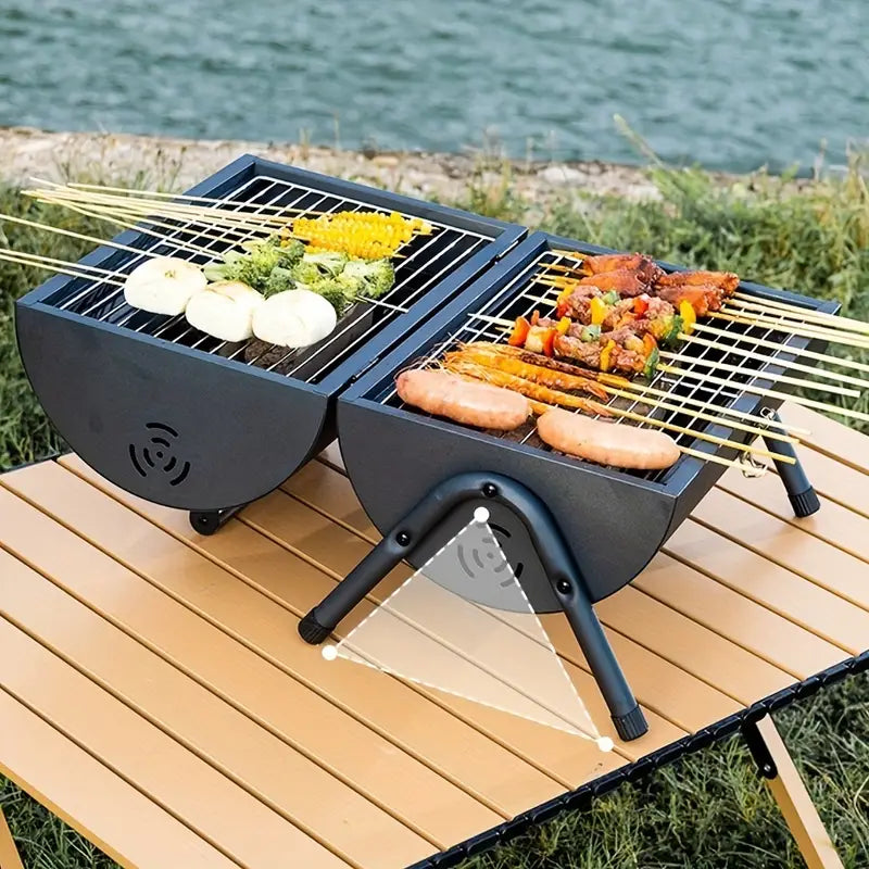 Portable Mini BBQ Grill - Foldable Outdoor Barbecue Stove