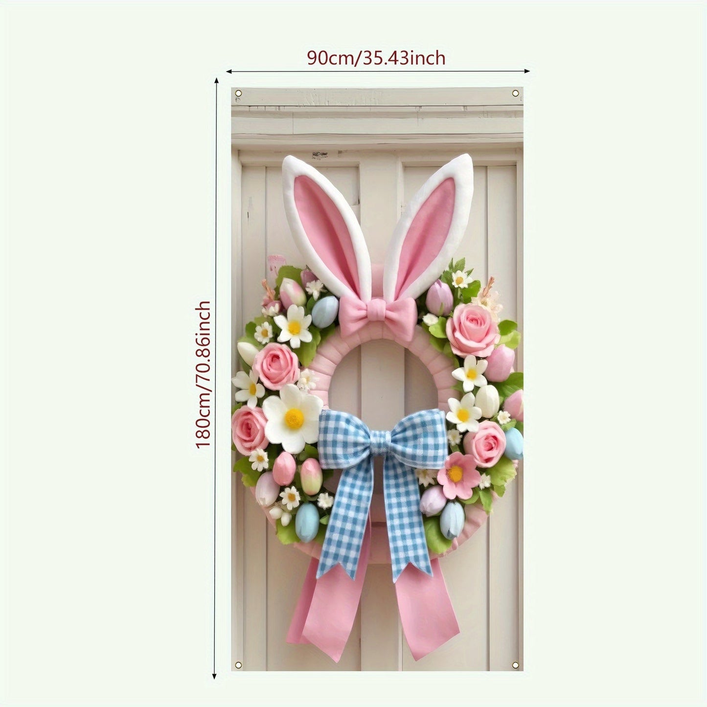 Easter Bunny Ear Wreath Banner