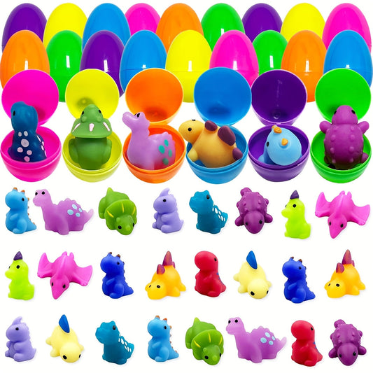 24pcs Dinosaur Squishy Easter Eggs with Mochi Toys