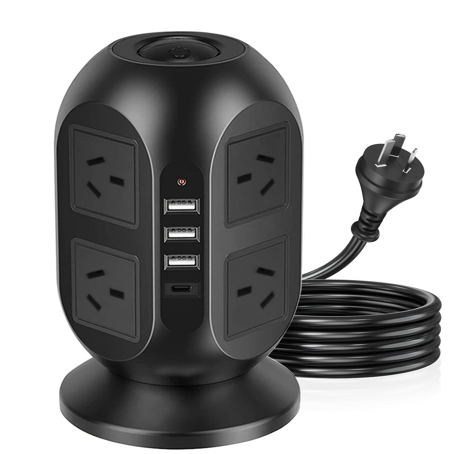 12-in-1 Tower Power Strip with USB