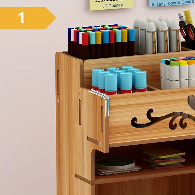Stay clutter-free with the help of our adaptable Wooden Drawer Organizer
