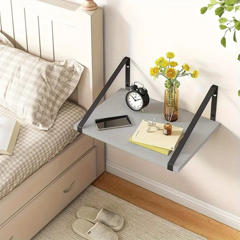 Rustic Wooden Wall Mounted Floating Shelf Set (2pcs)