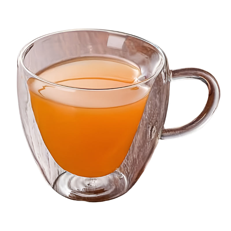 Heart Couple Cup Insulated Glass Mug