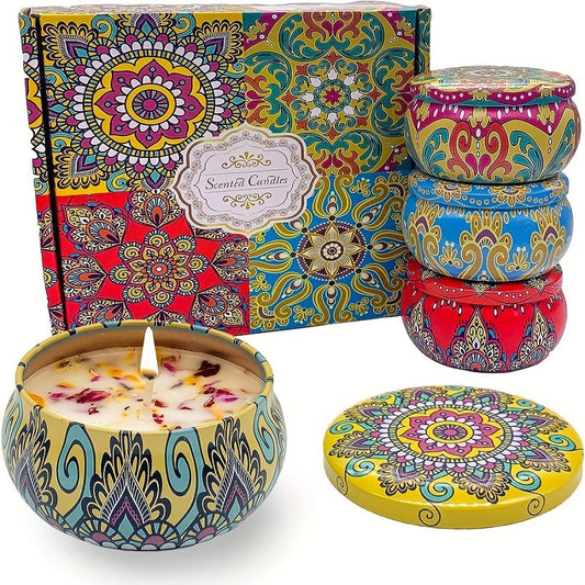 Decorative Scented Candle Set (4 pcs)