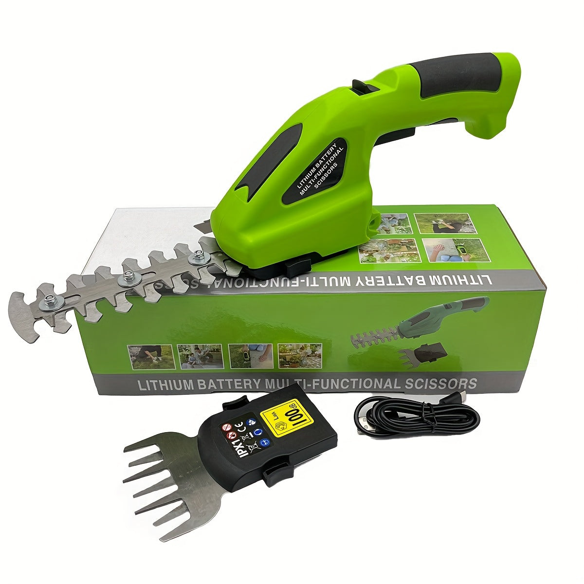 2-in-1 Rechargeable Handheld Hedge Trimmer Shears