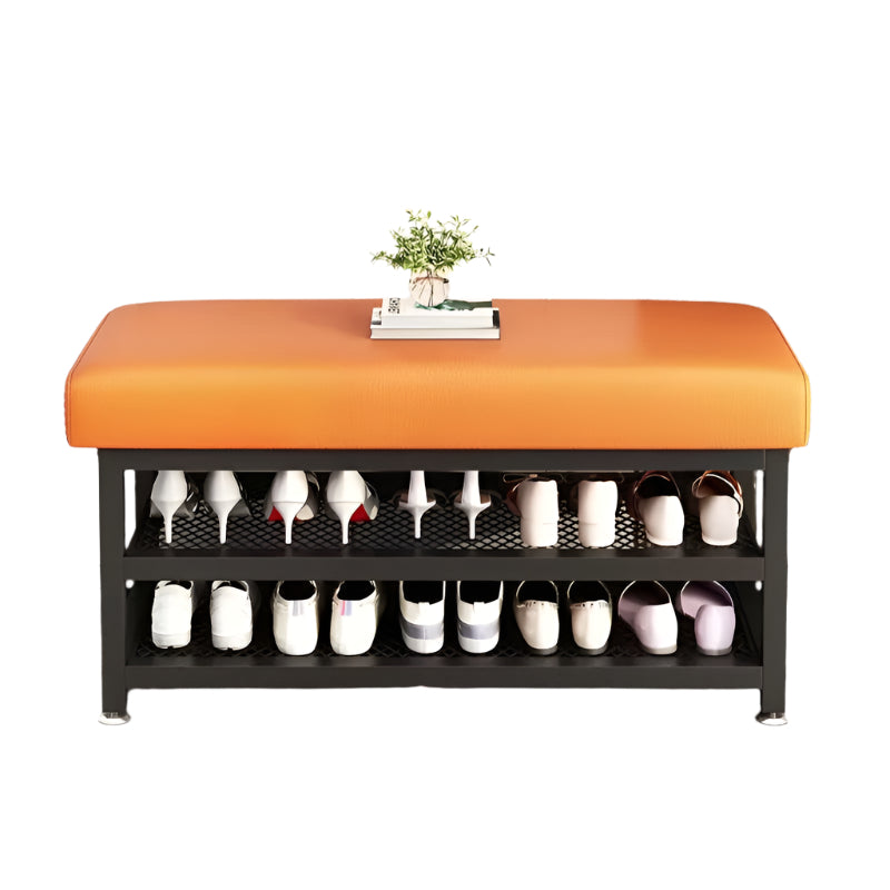Shoe Changing Stool with Storage Rack