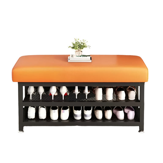 Shoe Changing Stool with Storage Rack