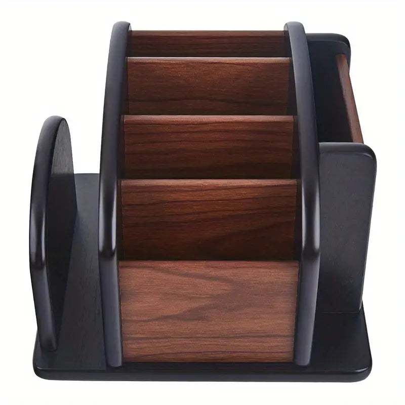 Elegant Wooden Desktop Organizer - Stylish Storage Solution for Office Essentials