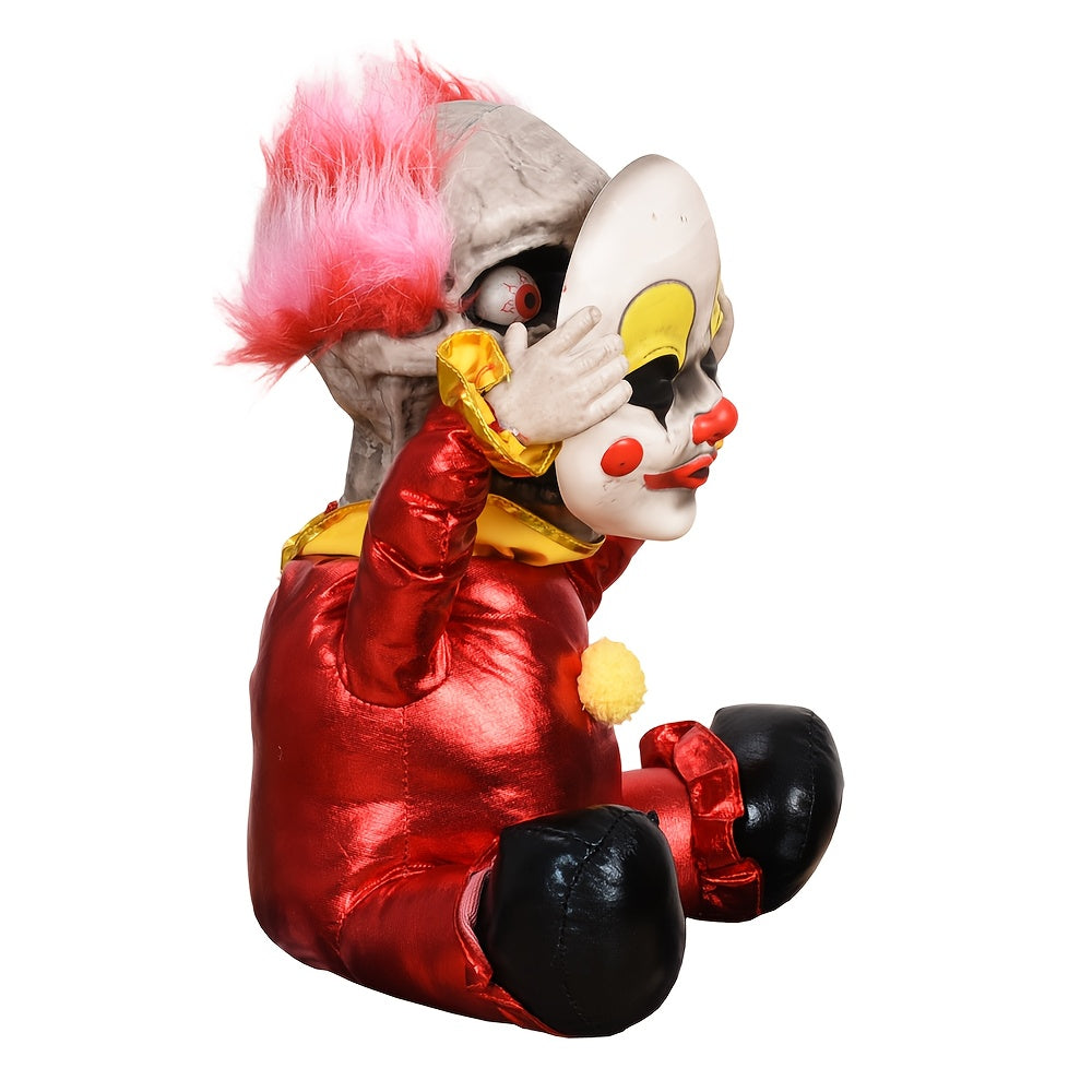 Talking Skull Clown Halloween Decoration