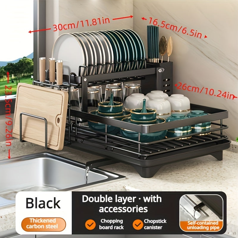 Double-Layer Kitchen Sink Drain Rack
