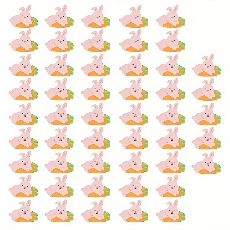 Pink Bunny Lollipop Paper Cards Easter Decorations (50pcs)