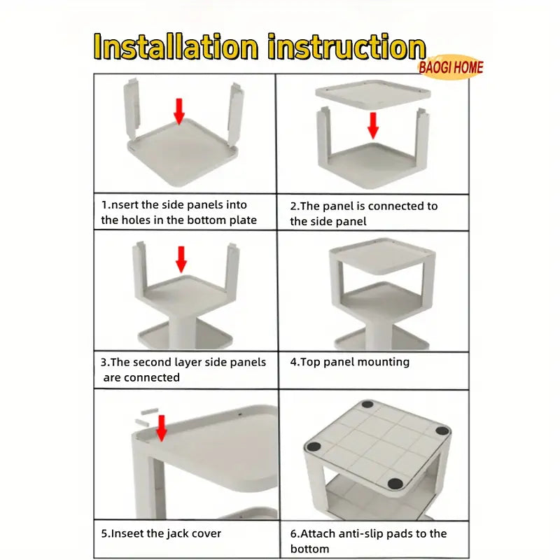 Chic Nordic-Inspired Bedside Table - Beige