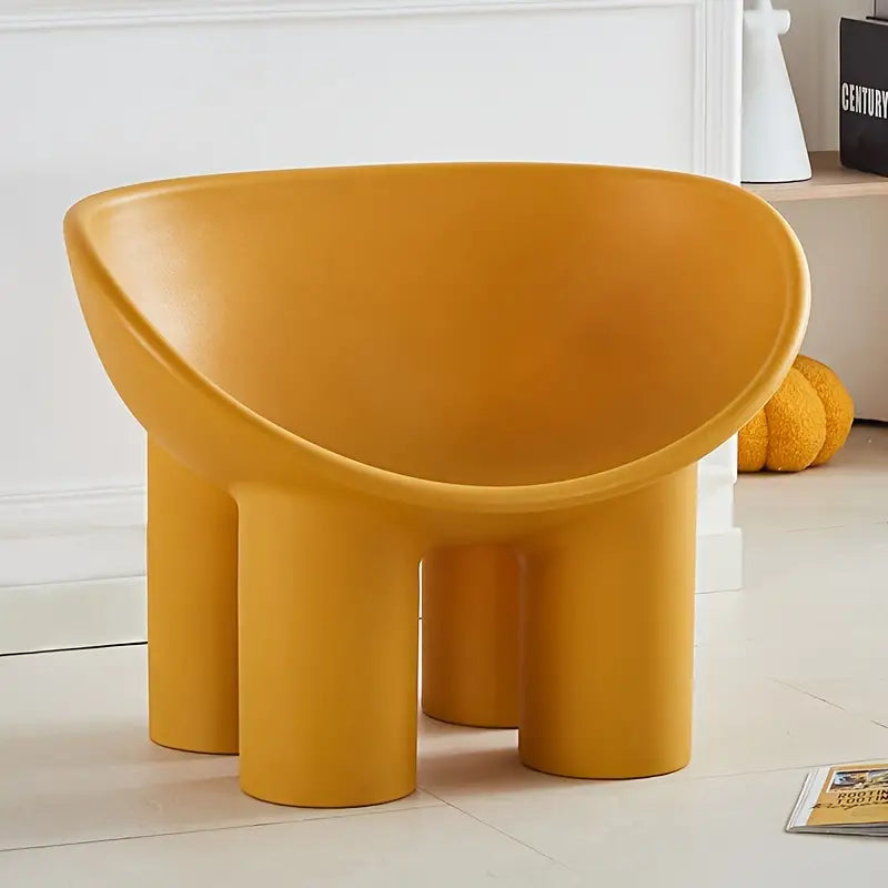 Elephant Leg Design Bench - Yellow